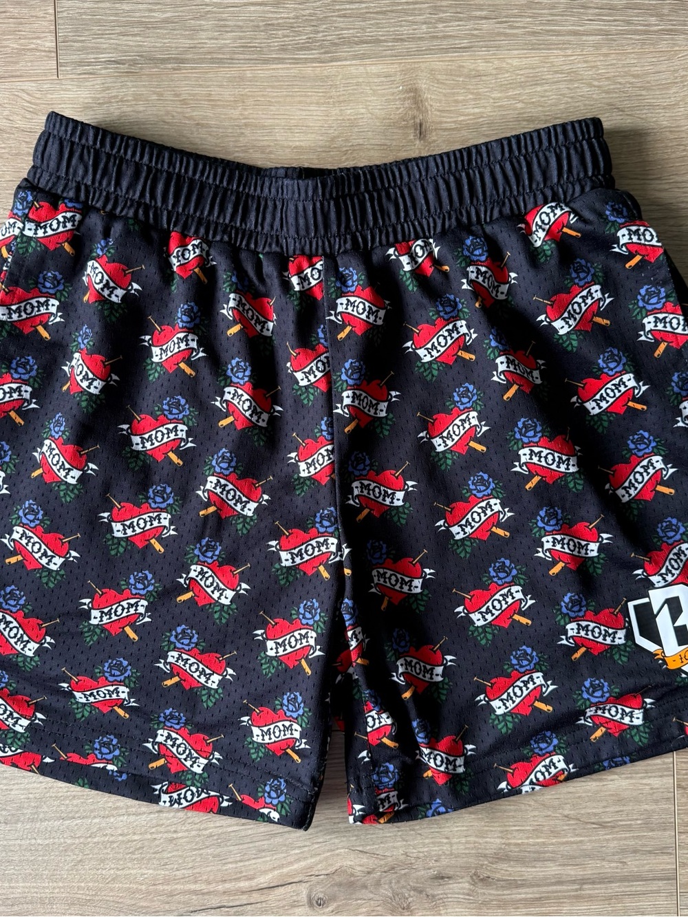 BSBL 101- 'Mom' Tattoo-Print Athletic Shorts- Mothers Day Exclusive - YL